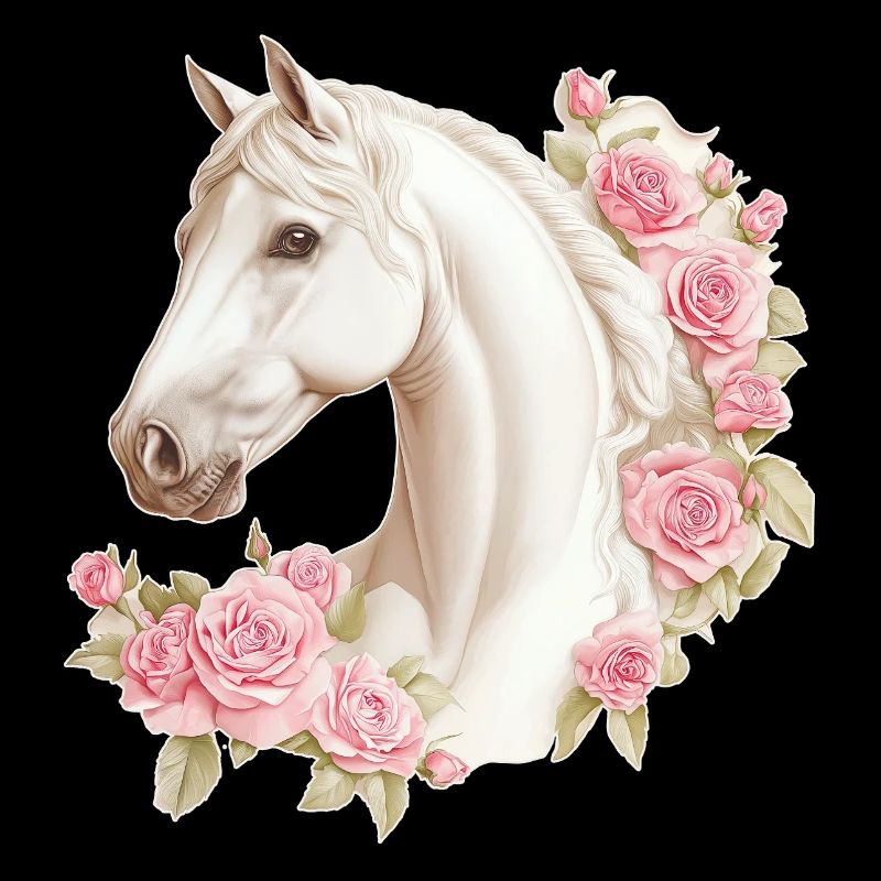 Pferd Vintage Rosen
