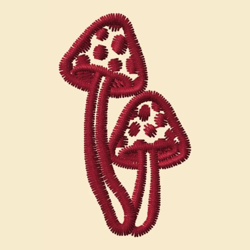 Toadstool embroidered