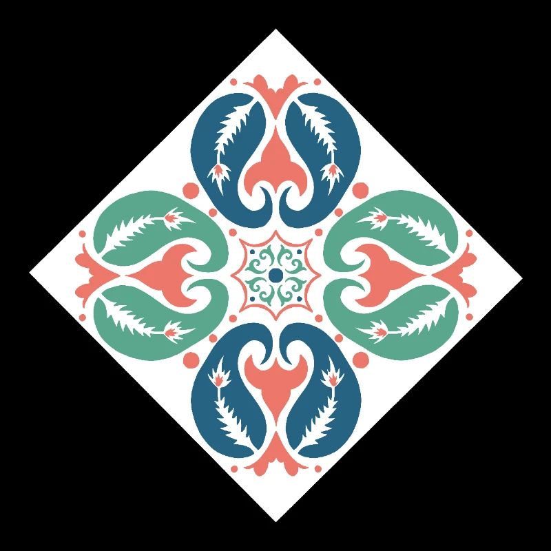 oriental pattern morocco red green blue