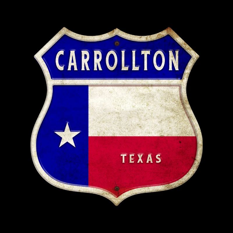 Design du drapeau Carrollton Texas Crest