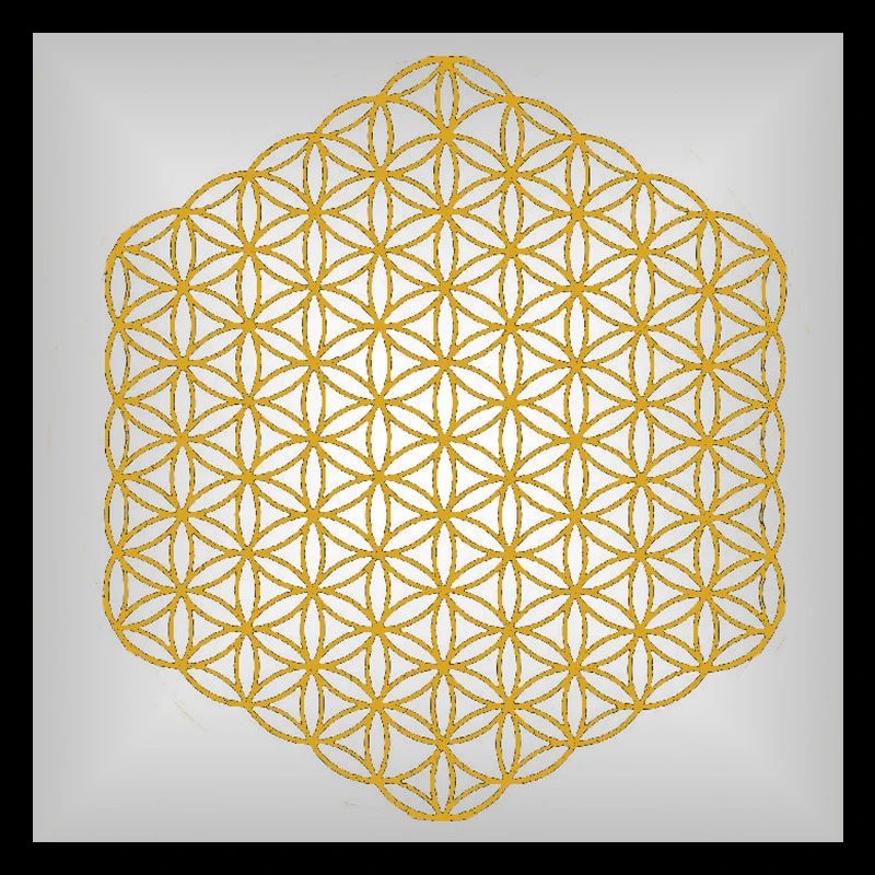 Blume des Lebens gold - 5. Dimension