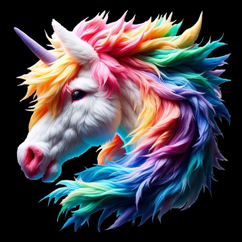 Bunter Einhornkopf