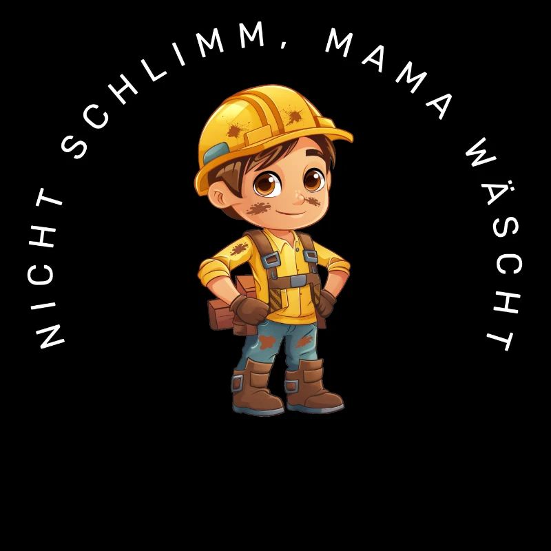 Nicht schlimm, Mama wäscht (Bauarbeiter)