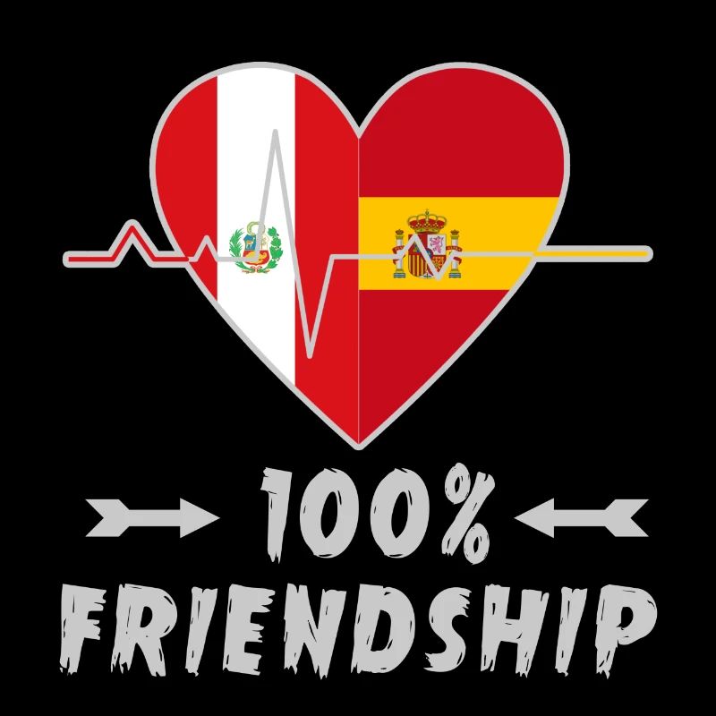 Peru und Spanien 100% Freundschaft