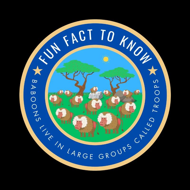 Baboons live in large groups called troops