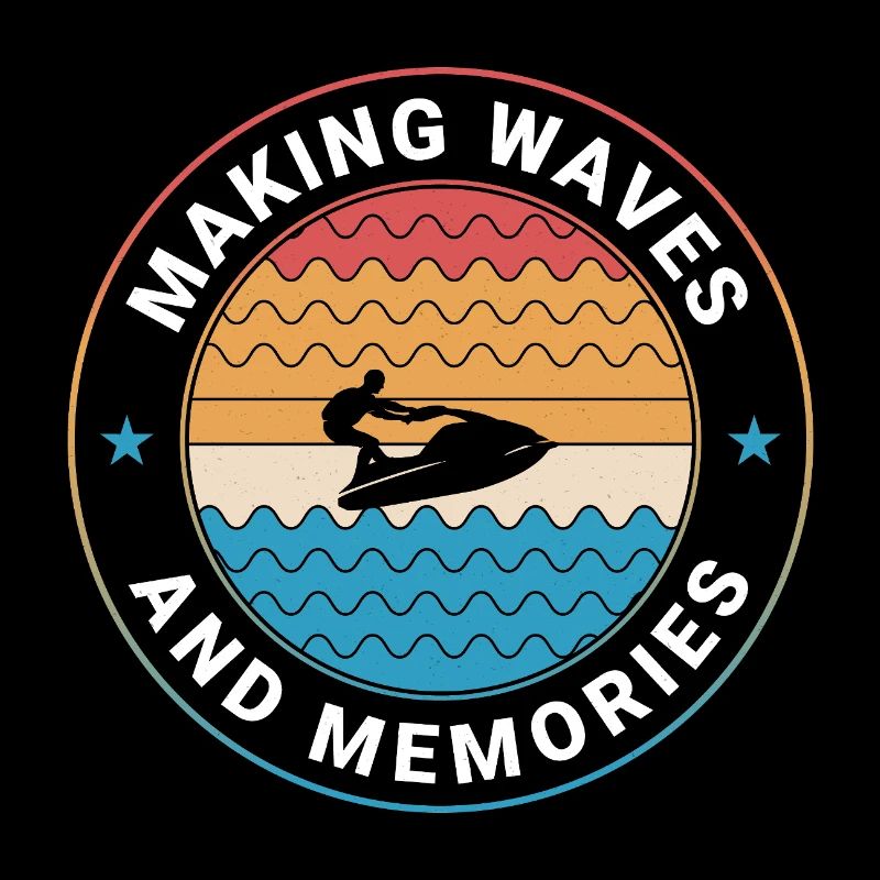 Rétro Sunset Wave Rider