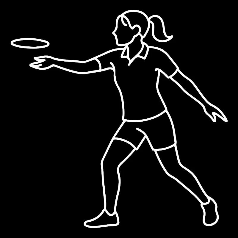 Disc Golf Player Sketch – Minimalist Motif