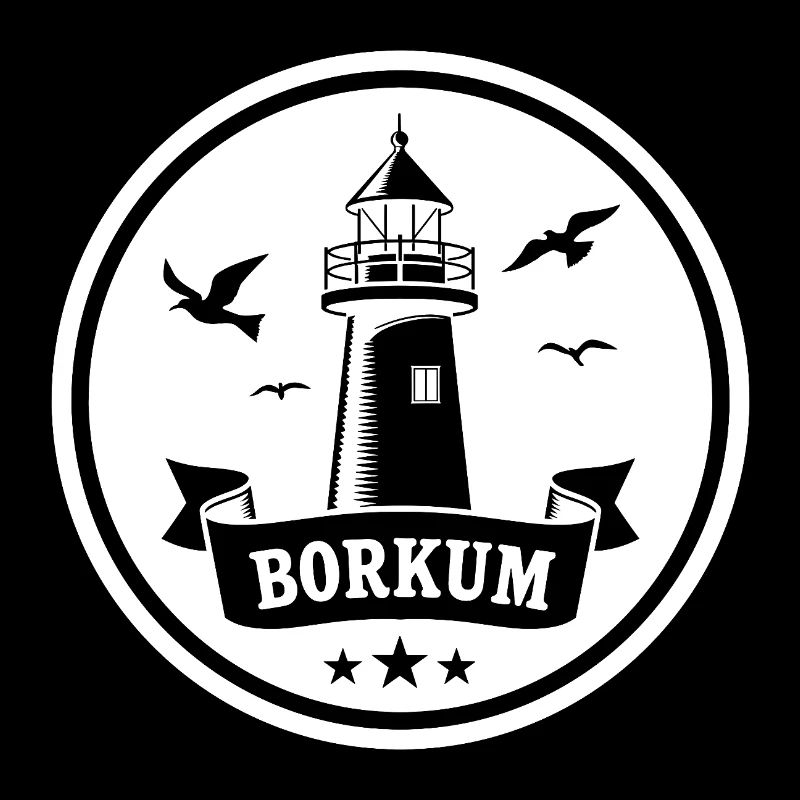 Leuchtturm Borkum Maritimes Emblem