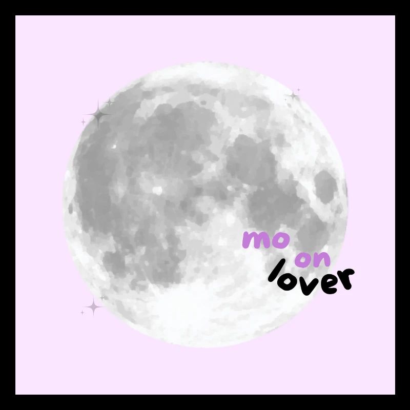 Moon Lover - Design 🌕💗✨🌸 esthétique rose mignon