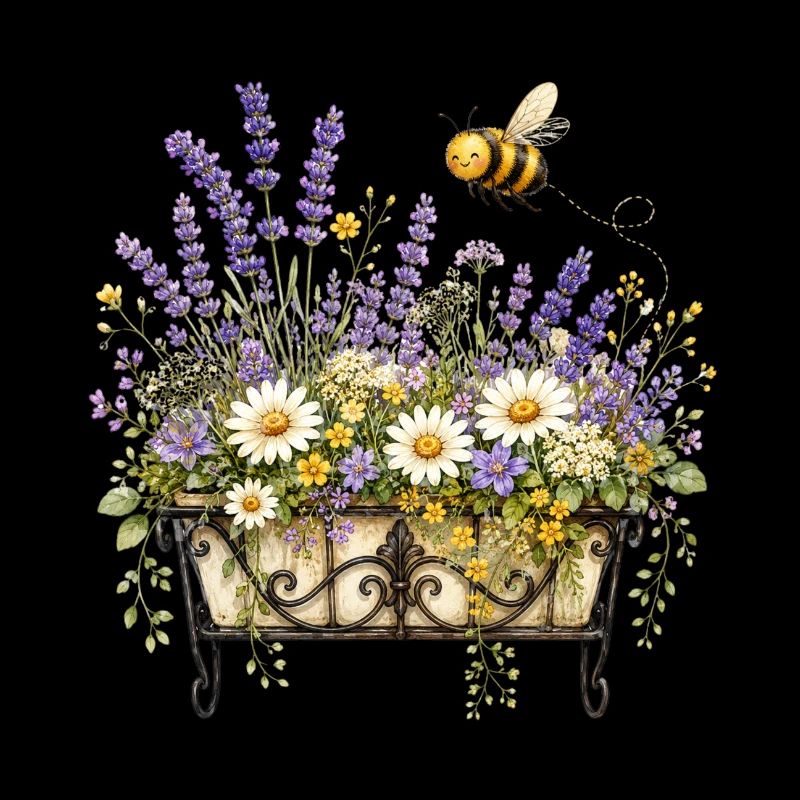 Bee-friendly flower box