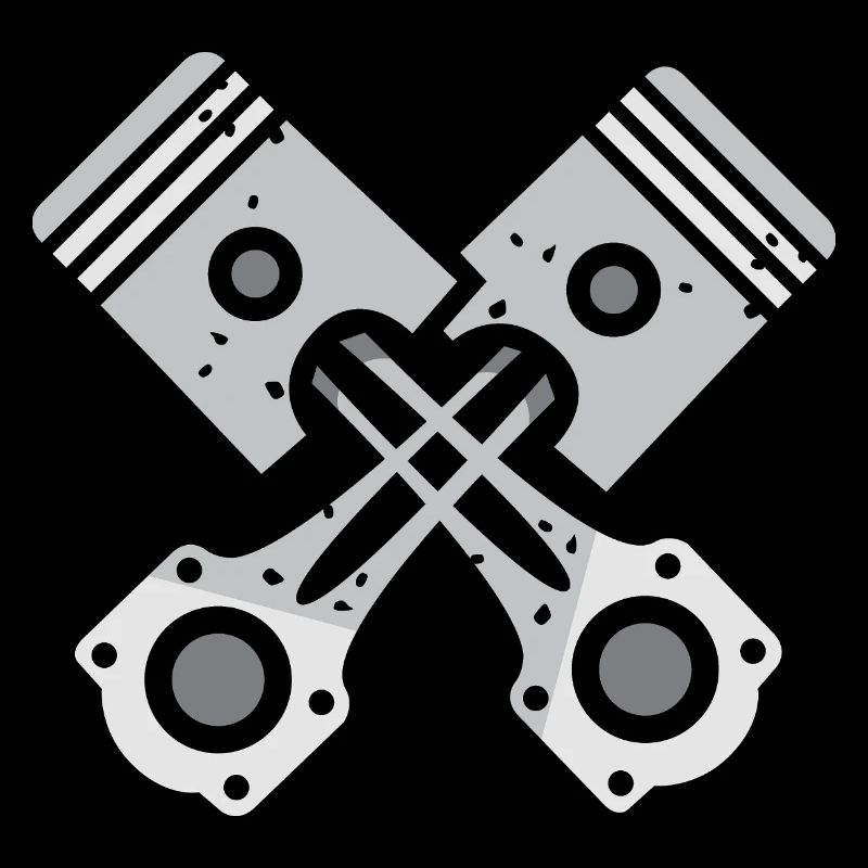 Piston croisé gris conception mécanique