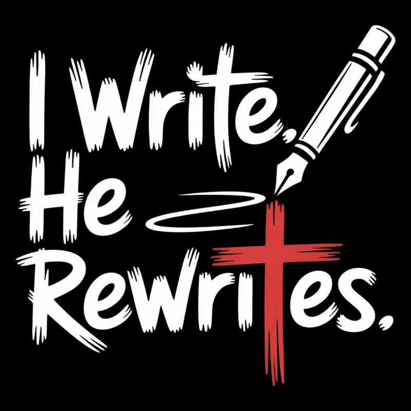 I Write He Rewrites Glauben Jesus