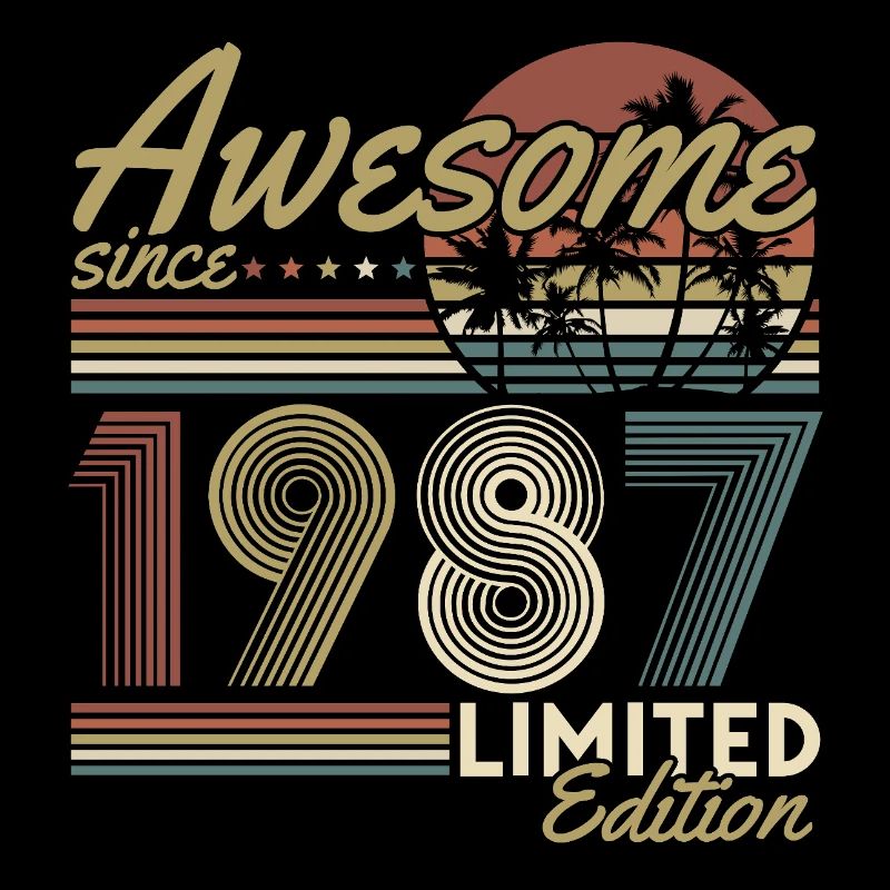 Cadeau rétro vintage d’anniversaire 1987