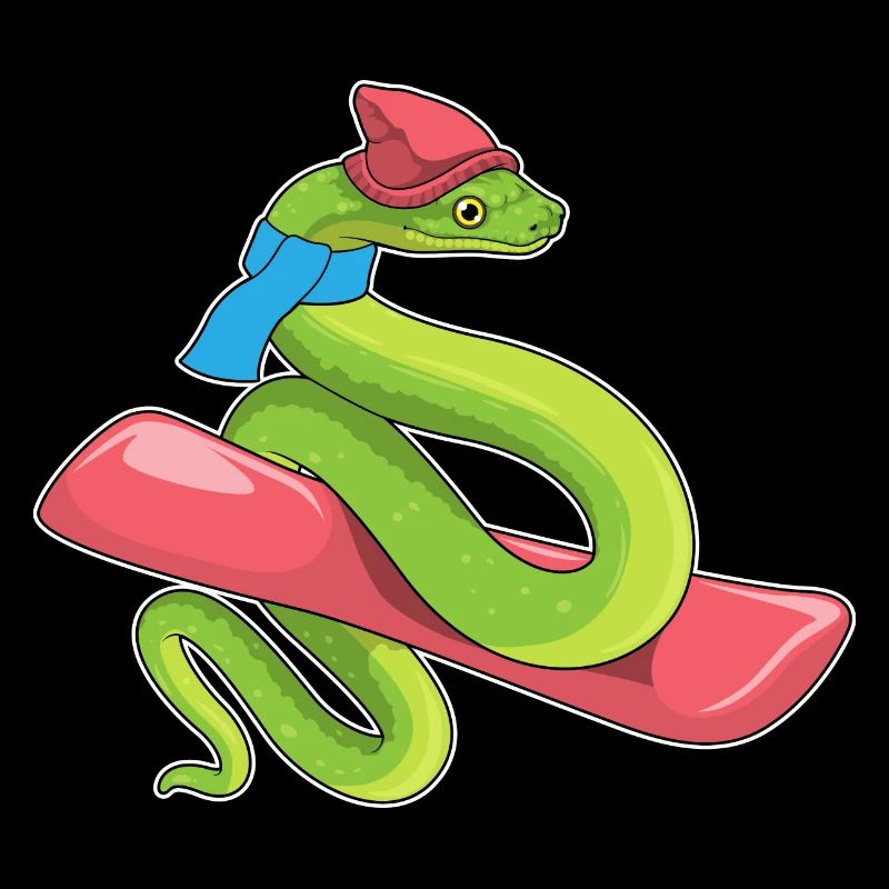 Snake Snowboarder Snowboard