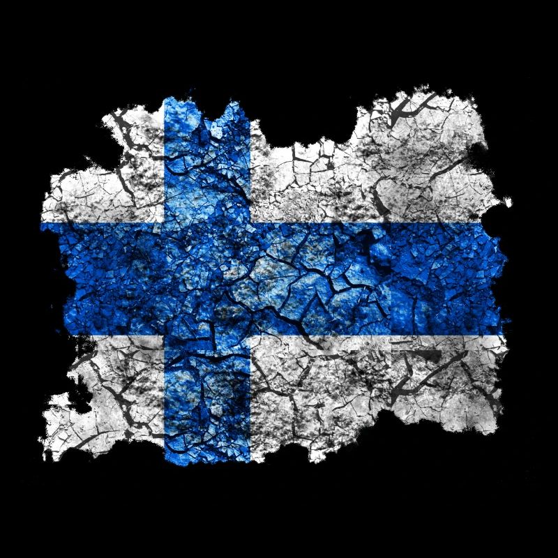 Drapeau de la Finlande Vintage