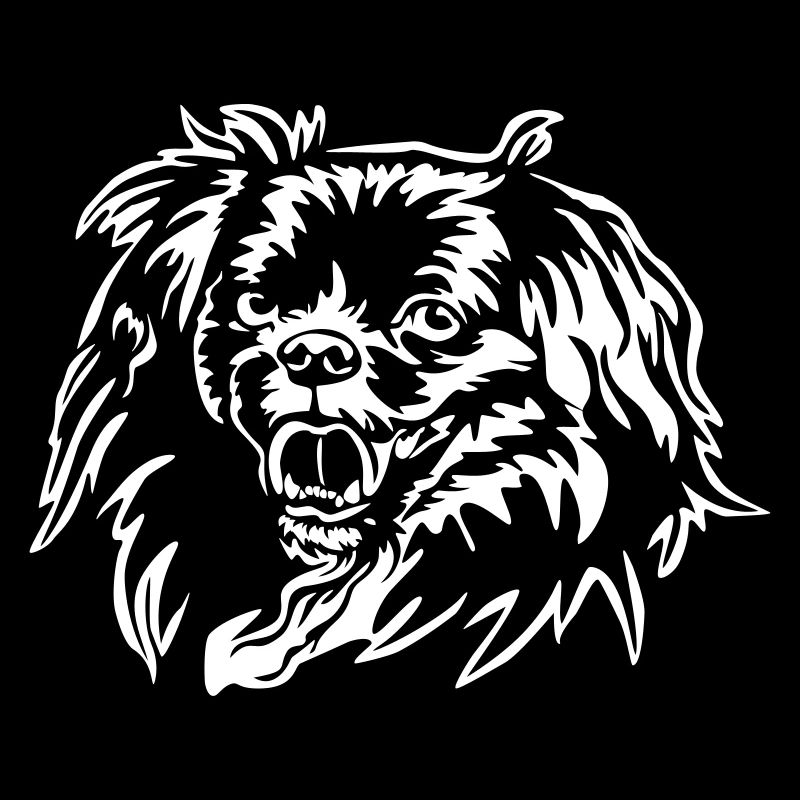 Tibetan Spaniel head "Black Edition"