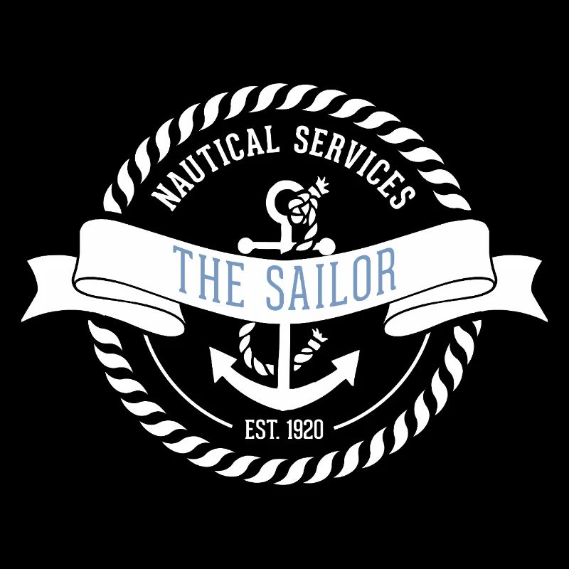 Nautic Design Sailor Emblem Nautical Patch