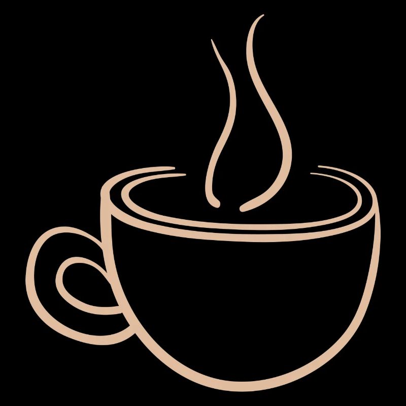 Steaming Coffee Mug Minimal Design