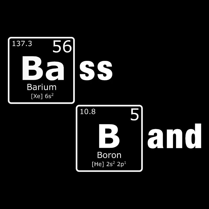Bass Band Periodic Table PSE Elements Nerd