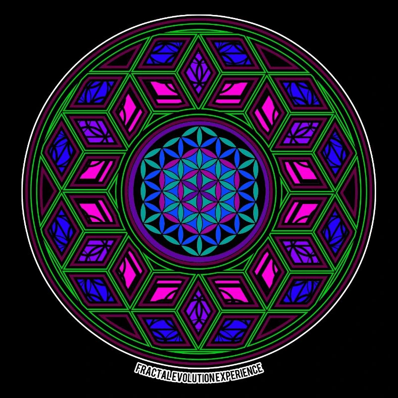 Expérience d’évolution fractale Kaléidoscope Mandala