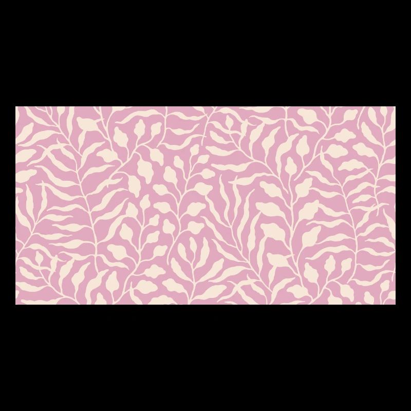 Elegant Leaves Pattern in Pale Pink