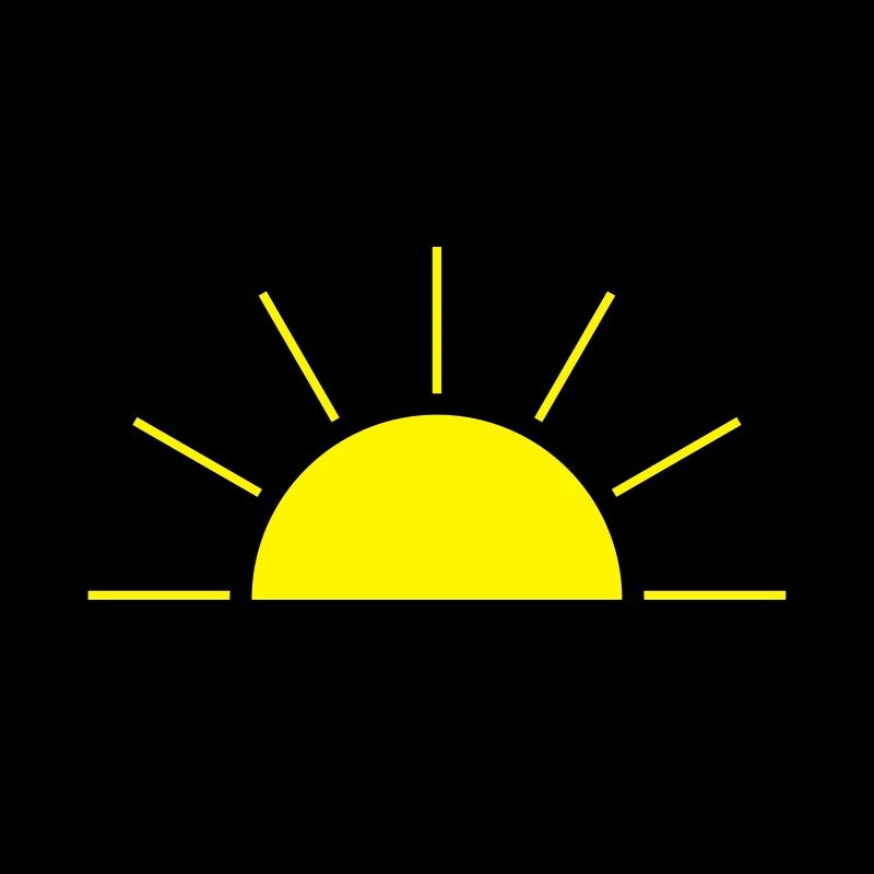 Rising or setting sun
