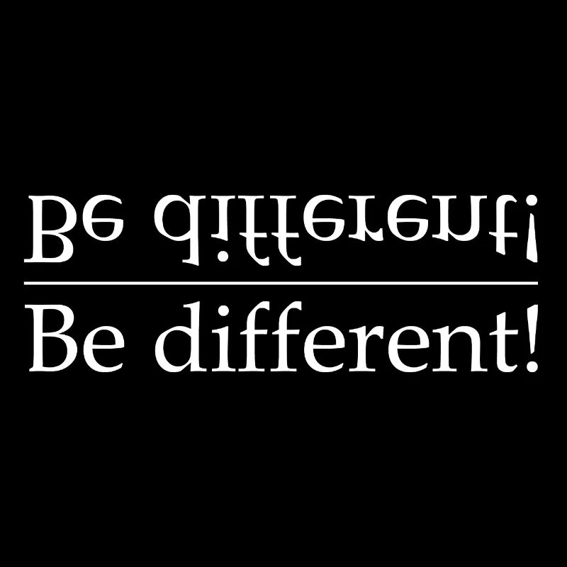 Be different Kontrast-Typografie