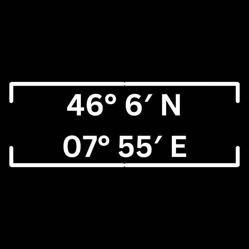 Coordinates Saas-Fee Minimalist