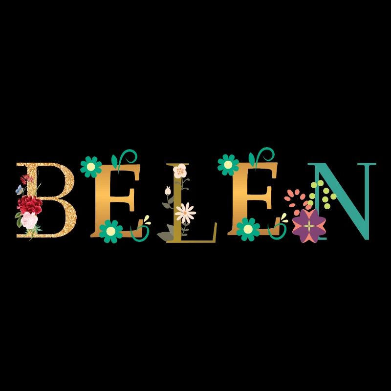 BELEN name decorated with flowers