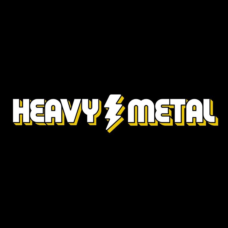 Heavy Metal Lightning Bolt Text Logo
