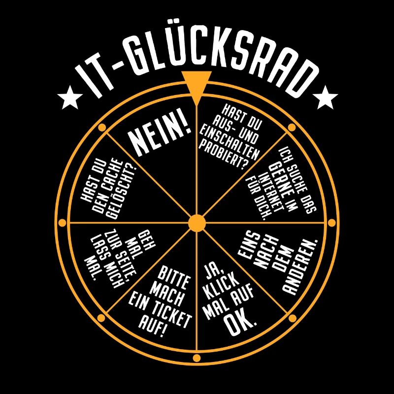 IT Support Glücksrad Service Desk IT Helpdesk Nerd