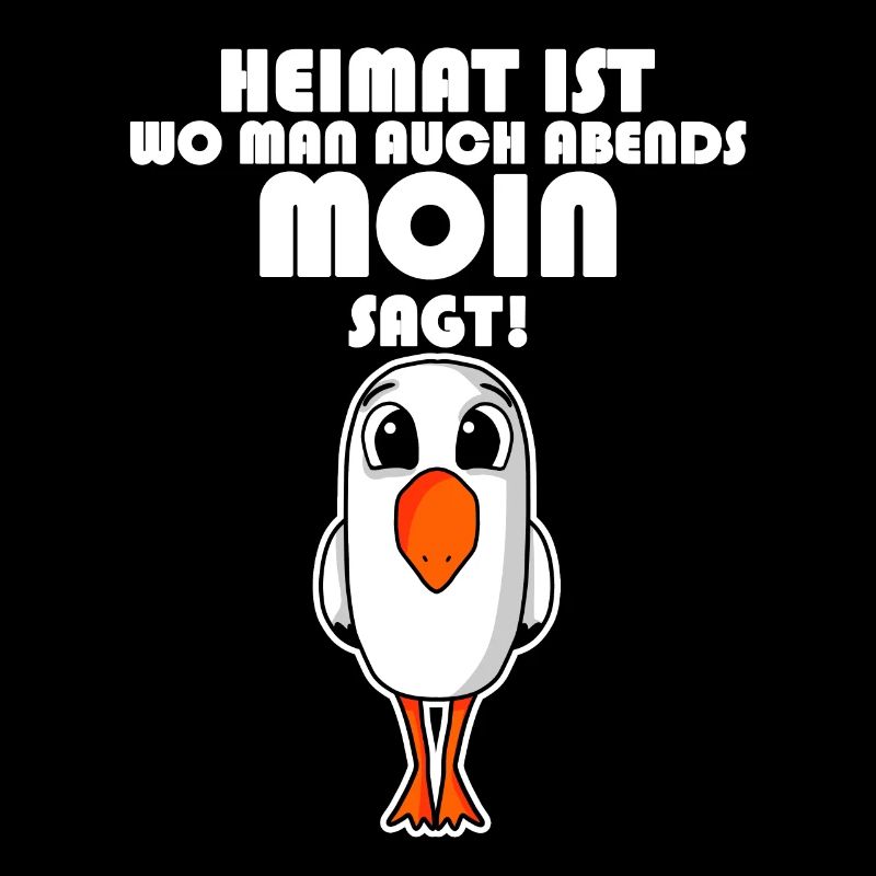 Nordsee Plattdeutsch Spruch Moin Möwe