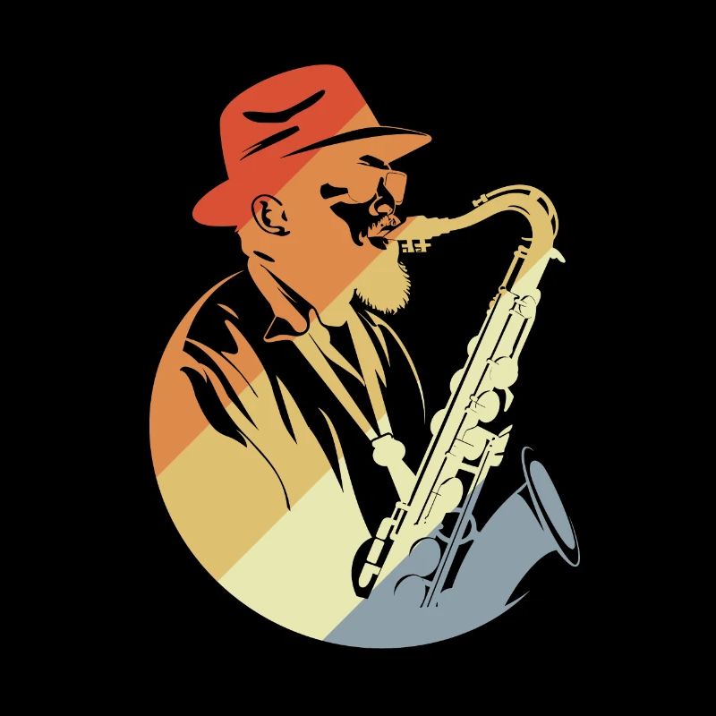 Saxophone Player Retro