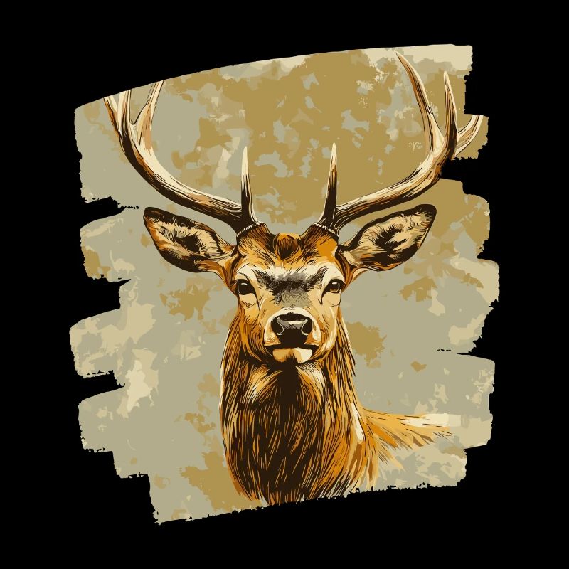 Hirsch mit Geweih