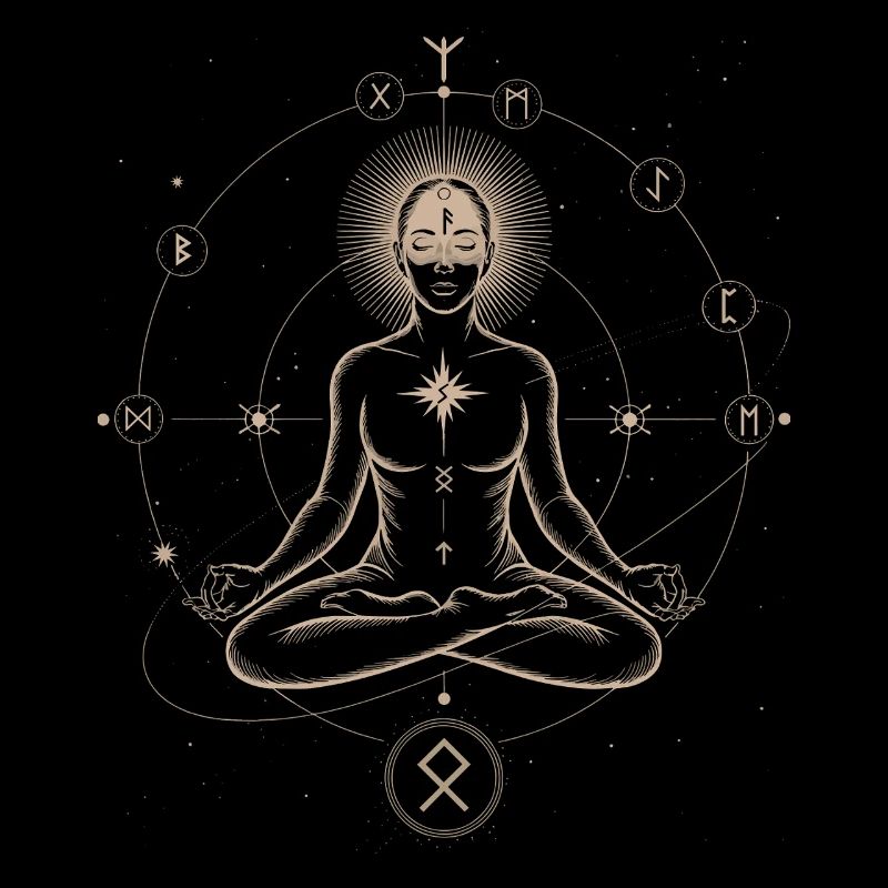 Runic Astral Alignment | Meditative Art Print