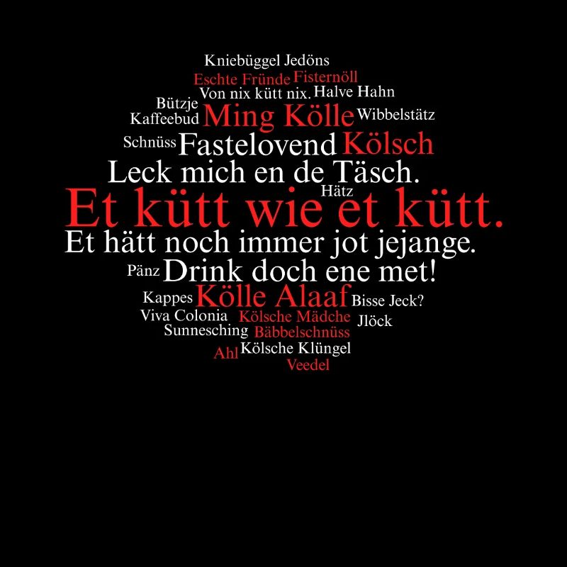 Cologne Kölsch Word Cloud Cologne Carnival Alaaf Kölle