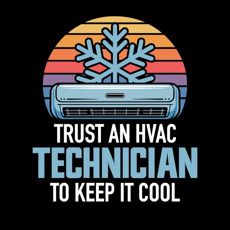 HVAC Techniker Retro Klima Experte Design Profis