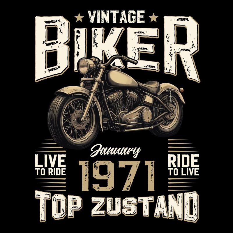 55. Geburtstag Geschenk Motorradfahrer Januar 1971