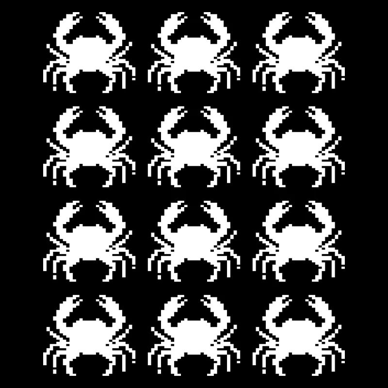Crab Pixel Pattern Repeat