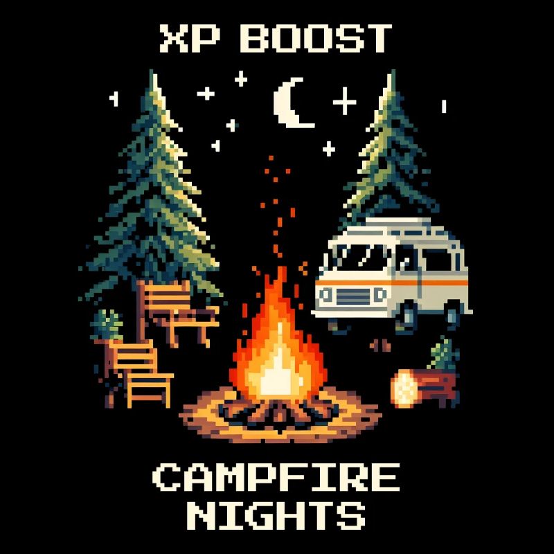 Nuits de feu de camp avec boost d’XP | Van Life