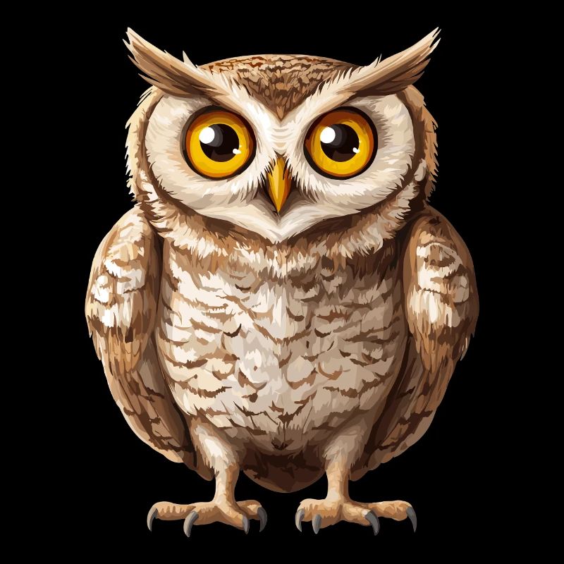 Kuschelige WaldEule mit großen Augen