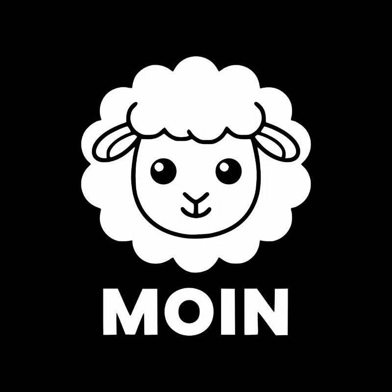 Schaf Moin Minimal Illustration