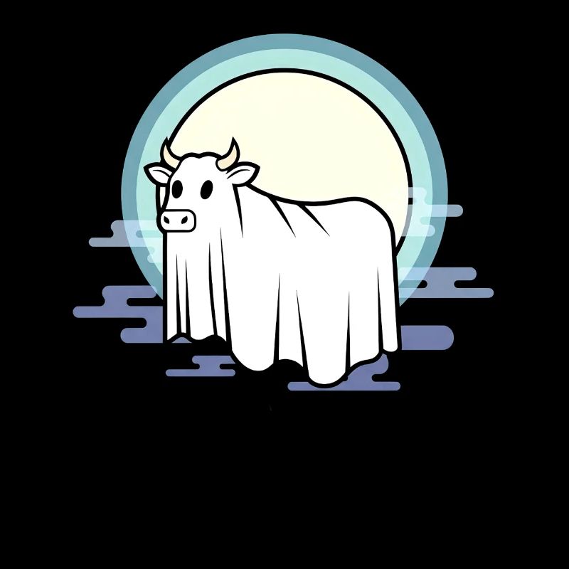 Vache lunaire à l’arc de brouillard