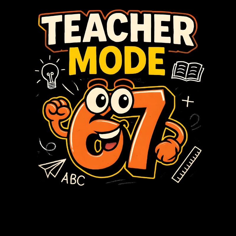 Six Seven 67 Enseignant École de mode Humour Drôle de mème