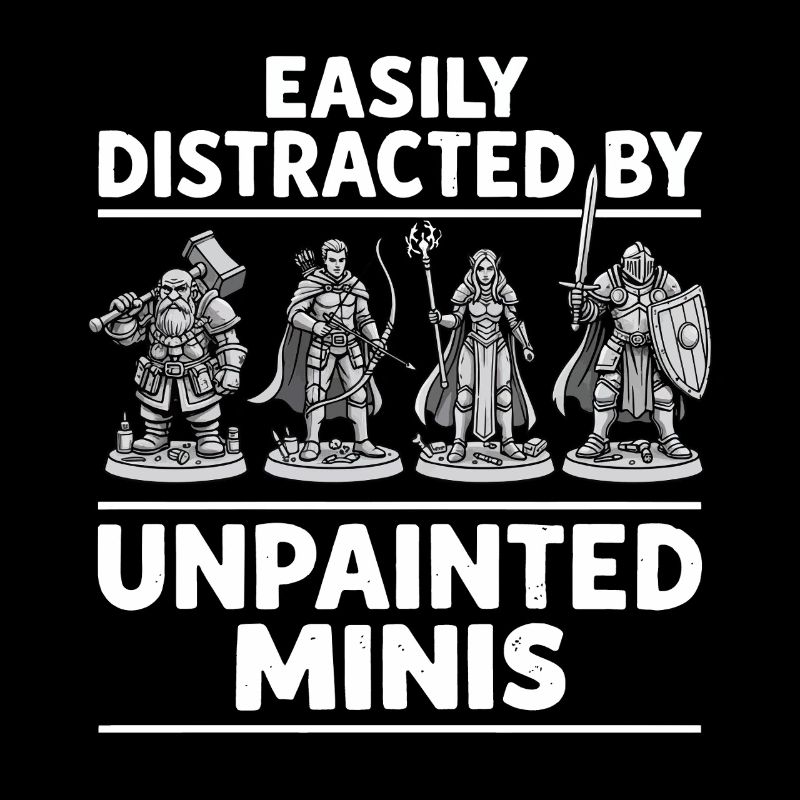 Les figurines non peintes distraient