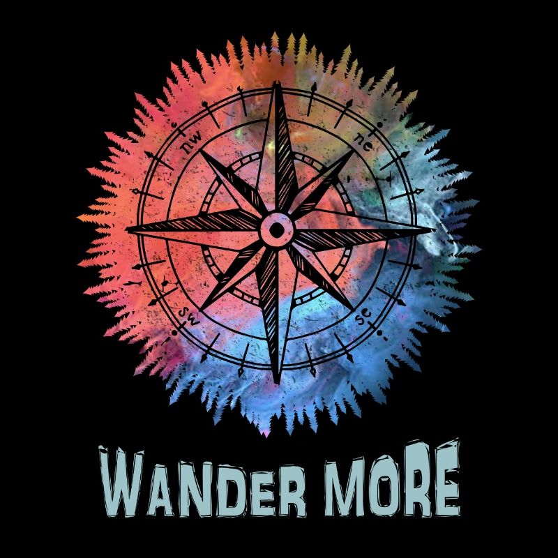 Wander More Compass Tie-Dye