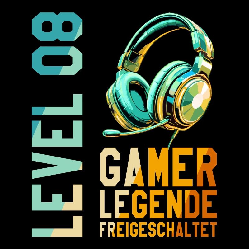 8. Geburtstag Junge Mädchen Gaming Level 8 Jahre