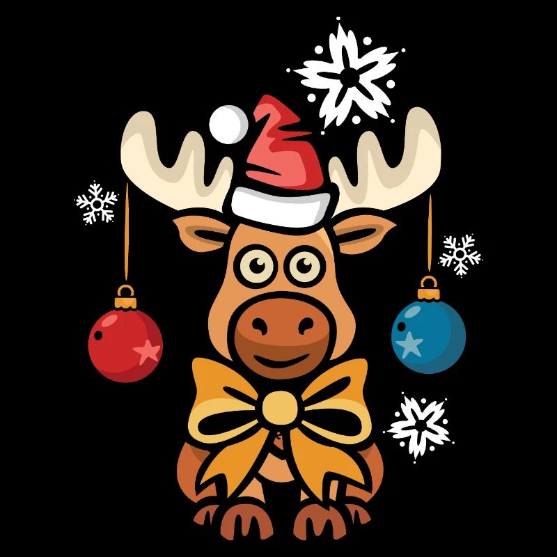 Orignal de Noël avec chapeau et arc