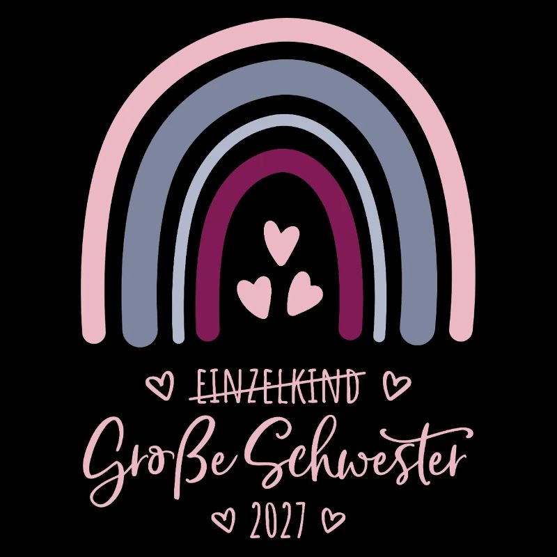 Große Schwester 2027 Boho Regenbogen