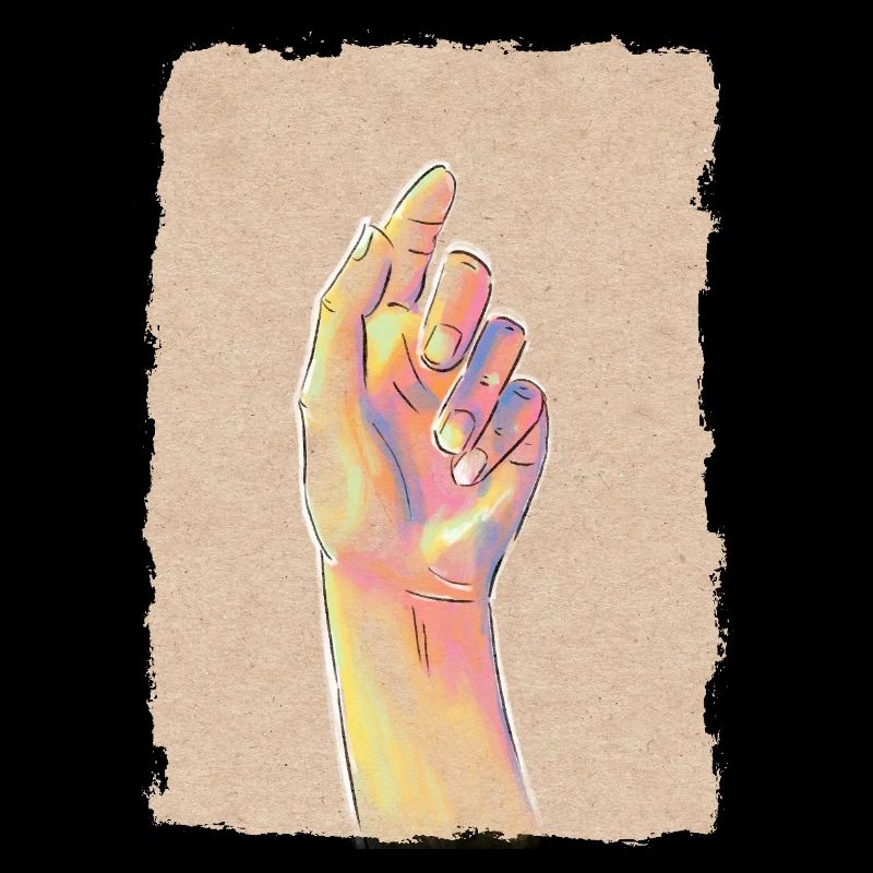 Pastel Rainbow Hand